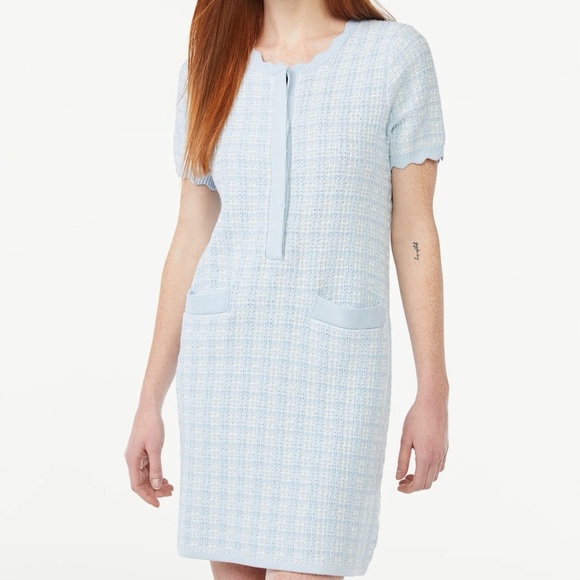 NWT Free Assembly Elegant Blue Midi Dress - Picture 1 of 8